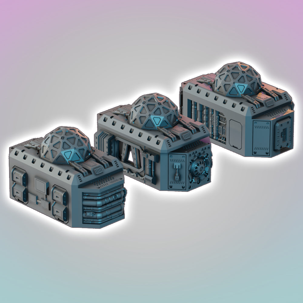 Flatline City - Science & Research Facility - Sci-Fi Grimdark Miniatures by Saucermen Studios, Wargame Scale 3D Printed - photo 2