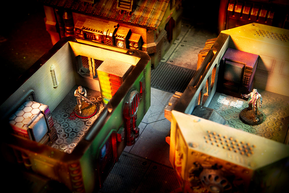 Flatline City - Science & Research Facility - Sci-Fi Grimdark Miniatures by Saucermen Studios, Wargame Scale 3D Printed - photo 7