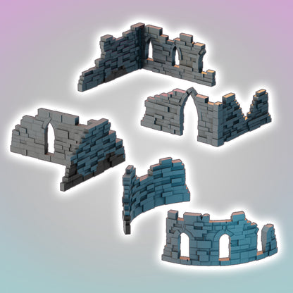 Ancient Castle Ruins - Sci-Fi Grimdark Miniatures by Saucermen Studios, Wargame Scale 3D Printed - photo 2