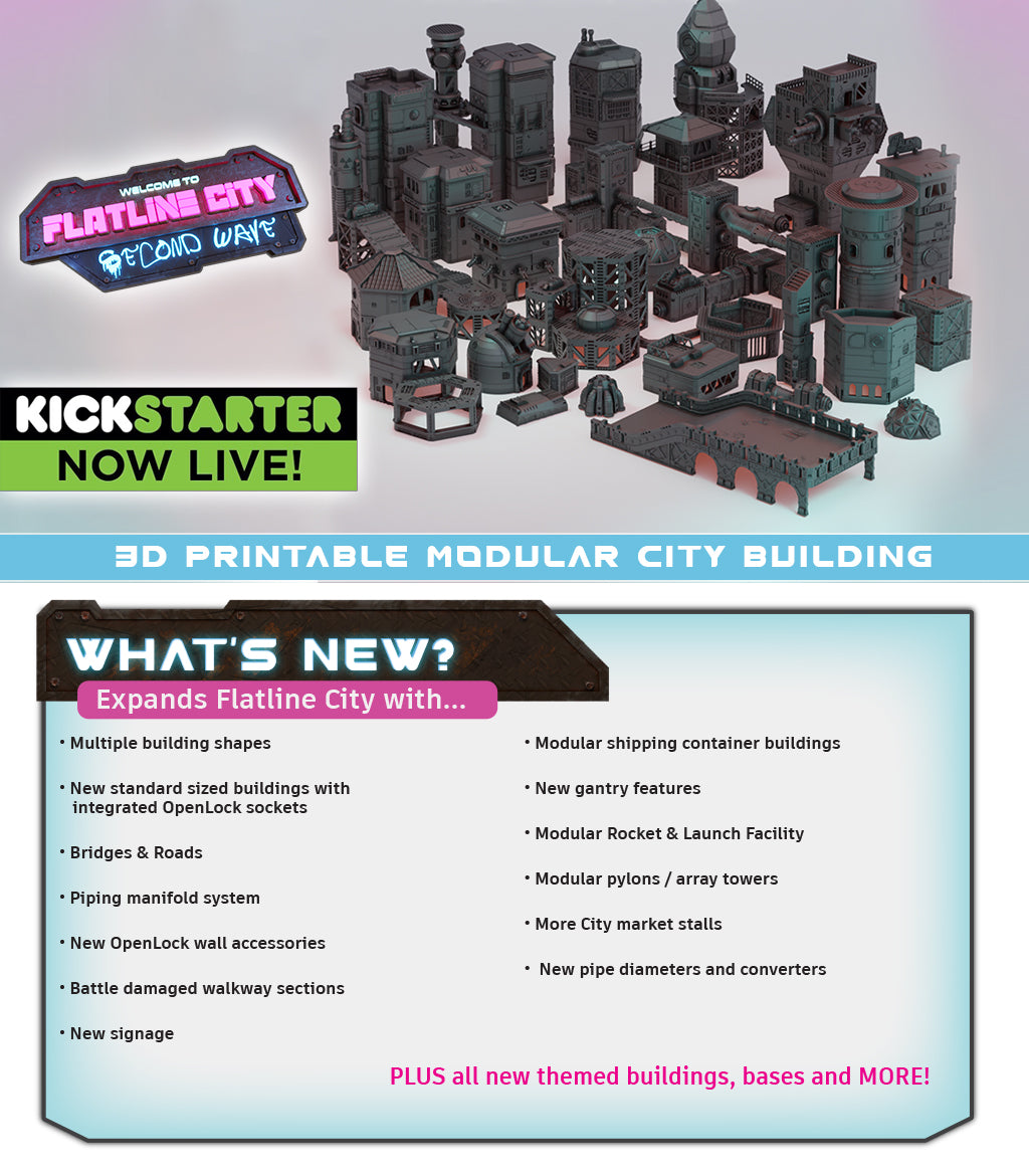 Shipping Container Building (Flatline City: Second Wave) - Sci-Fi Grimdark Miniatures by Saucermen Studios, Wargame Scale 3D Printed - photo 3