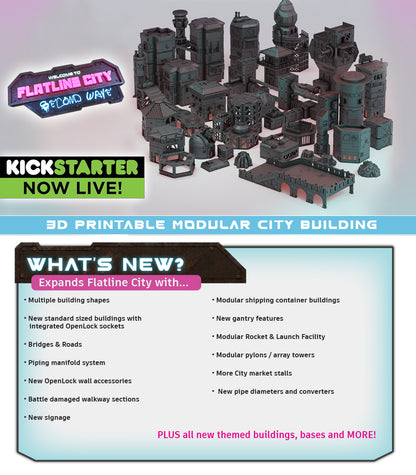 Shipping Container Building (Flatline City: Second Wave) - Sci-Fi Grimdark Miniatures by Saucermen Studios, Wargame Scale 3D Printed - photo 3
