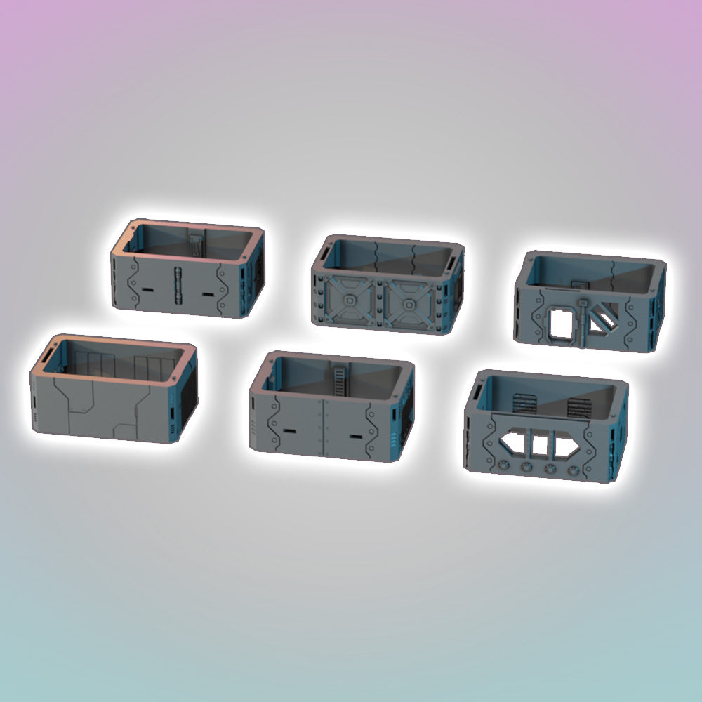 Flatline City - Standard Standard Building OpenLock Variants - Sci-Fi Grimdark Miniatures by Saucermen Studios, Wargame Scale 3D Printed