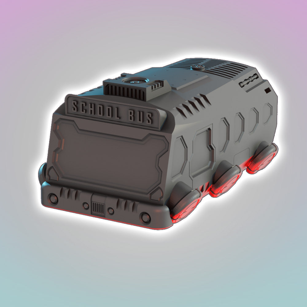 Flatline City - School Hoverbus - Sci-Fi Grimdark Miniatures by Saucermen Studios, Wargame Scale 3D Printed