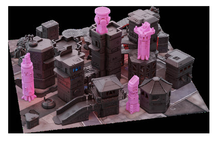 Flatline City: Second Wave - Pylon Array Towers - Sci-Fi Grimdark Miniatures by Saucermen Studios, Wargame Scale 3D Printed - photo 2