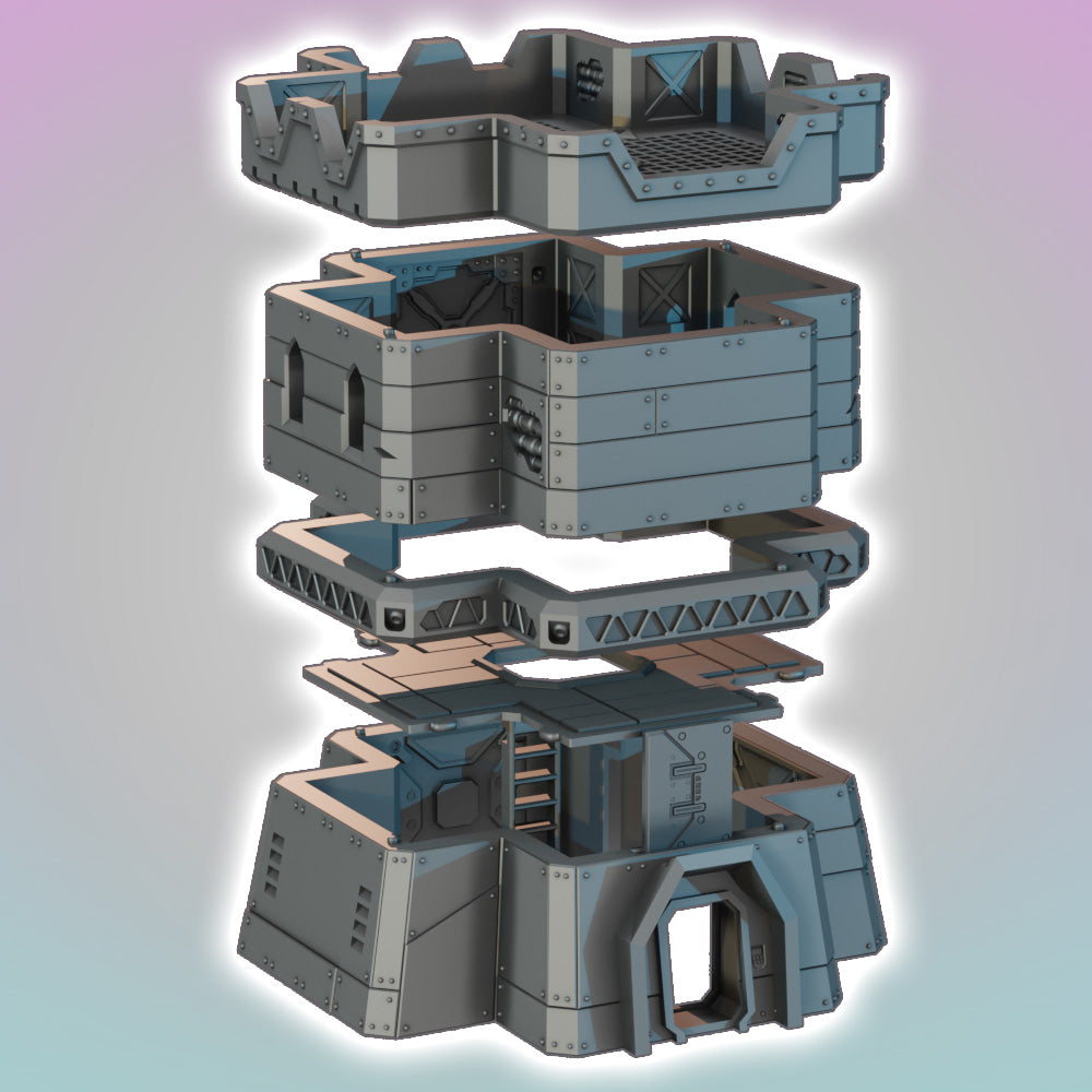 Flatline City: Second Wave - Battle Precinct - Sci-Fi Grimdark Miniatures by Saucermen Studios, Wargame Scale 3D Printed - photo 2