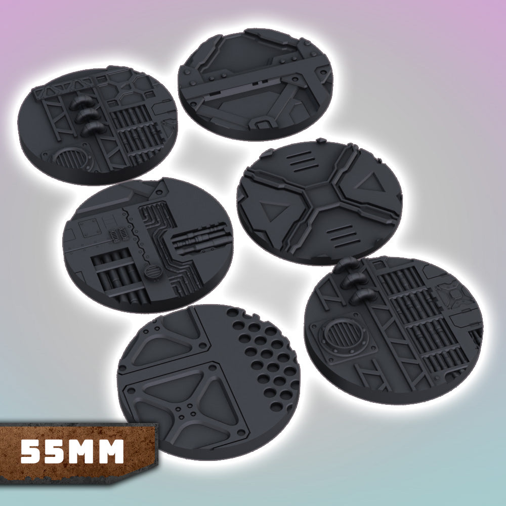 Factory Industrial Bases 25-70mm Bundle - Sci-Fi Grimdark Miniatures by Saucermen Studios, Wargame Scale 3D Printed - photo 4