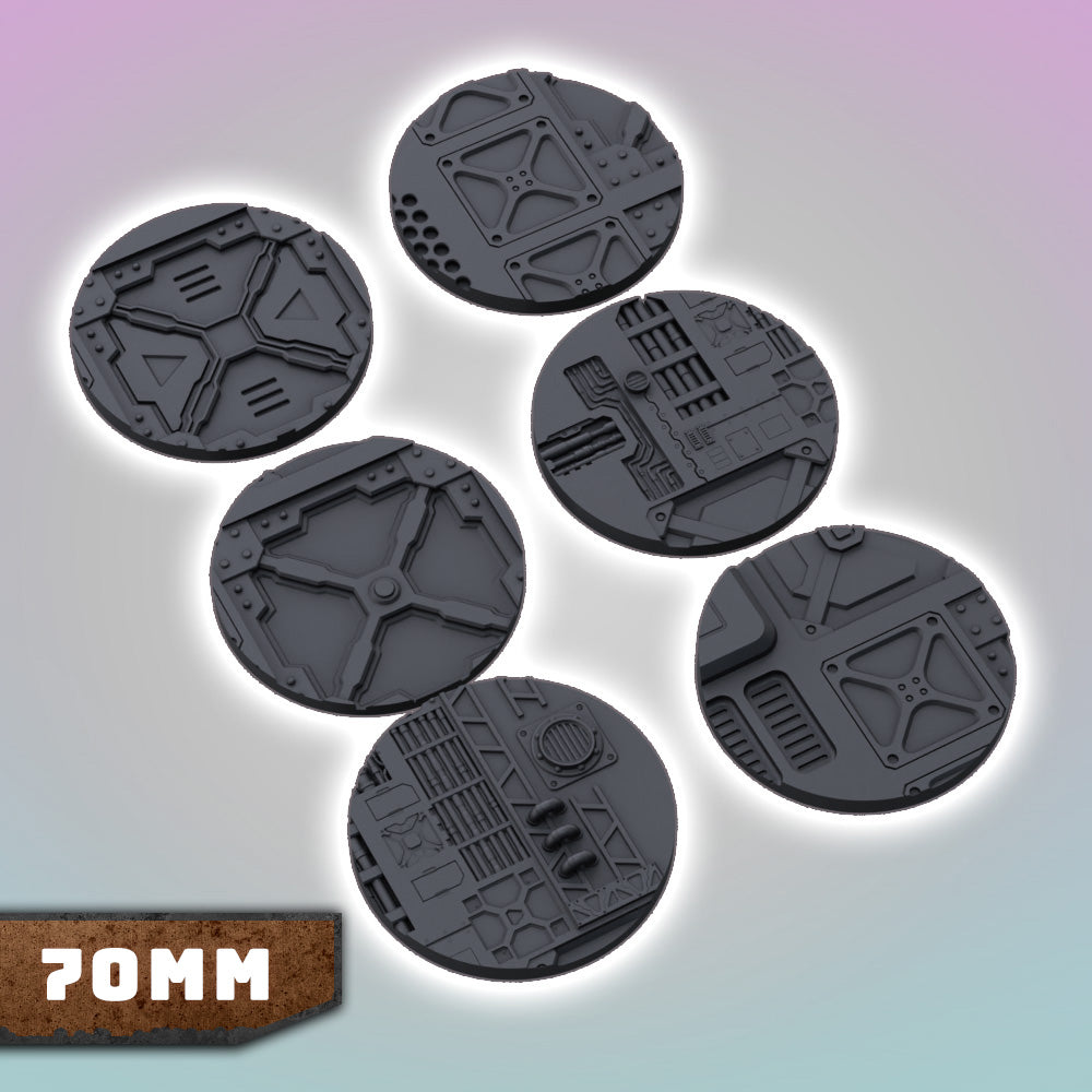 Factory Industrial Bases 25-70mm Bundle - Sci-Fi Grimdark Miniatures by Saucermen Studios, Wargame Scale 3D Printed - photo 6