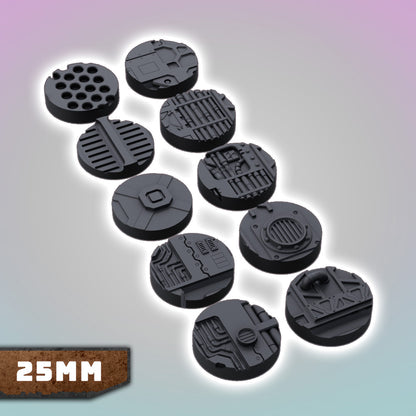 Factory Industrial Bases 25-70mm Bundle - Sci-Fi Grimdark Miniatures by Saucermen Studios, Wargame Scale 3D Printed - photo 9