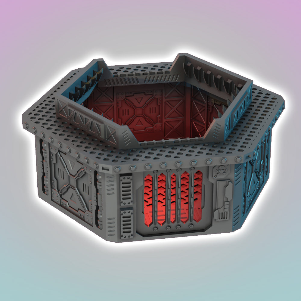 Flatline City: Second Wave - Fighting Pit - Sci-Fi Grimdark Miniatures by Saucermen Studios, Wargame Scale 3D Printed
