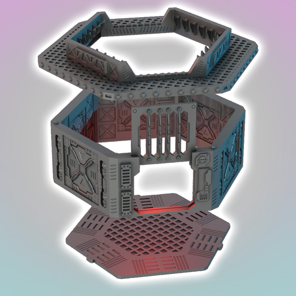 Flatline City: Second Wave - Fighting Pit - Sci-Fi Grimdark Miniatures by Saucermen Studios, Wargame Scale 3D Printed - photo 2