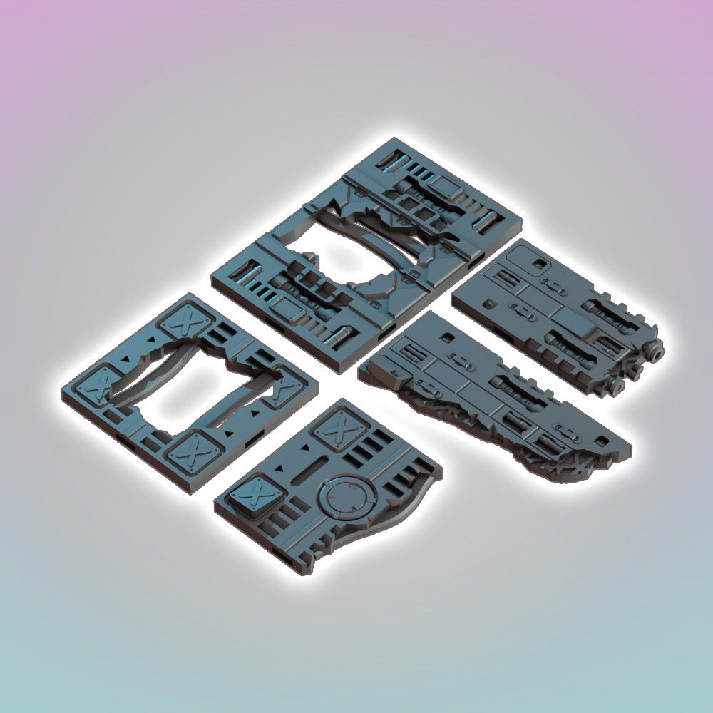 Flatline City: Second Wave - Broken Walkways - Sci-Fi Grimdark Miniatures by Saucermen Studios, Wargame Scale 3D Printed