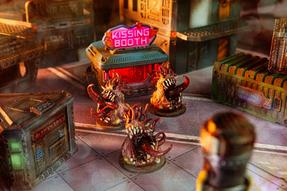 Flatline City: Second Wave - City Market Stalls - Sci-Fi Grimdark Miniatures by Saucermen Studios, Wargame Scale 3D Printed - photo 2