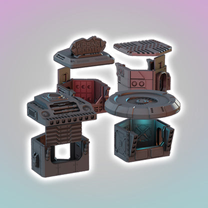 Flatline City: Second Wave - City Market Stalls - Sci-Fi Grimdark Miniatures by Saucermen Studios, Wargame Scale 3D Printed - photo 3