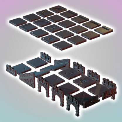 Flatline City: Second Wave - Modular Road & Bridges - Sci-Fi Grimdark Miniatures by Saucermen Studios, Wargame Scale 3D Printed - photo 2