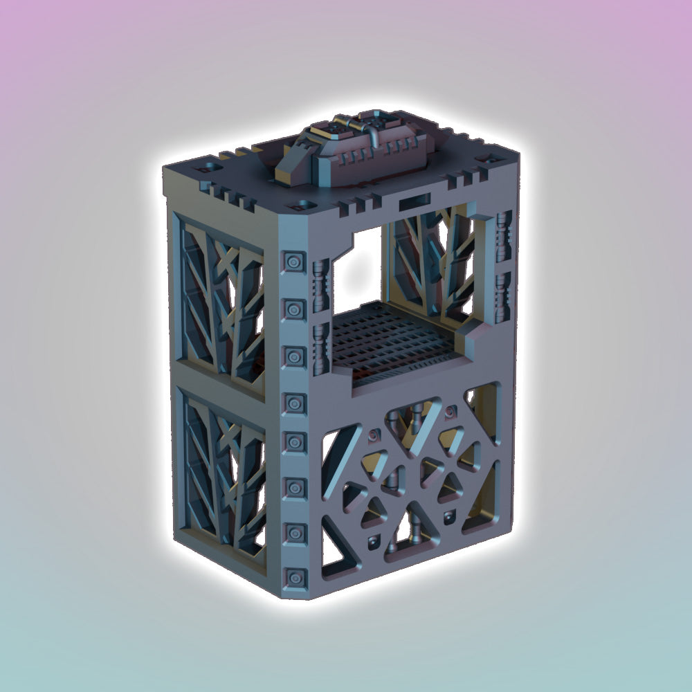 Flatline City: Second Wave - Industrial Elevator - Sci-Fi Grimdark Miniatures by Saucermen Studios, Wargame Scale 3D Printed