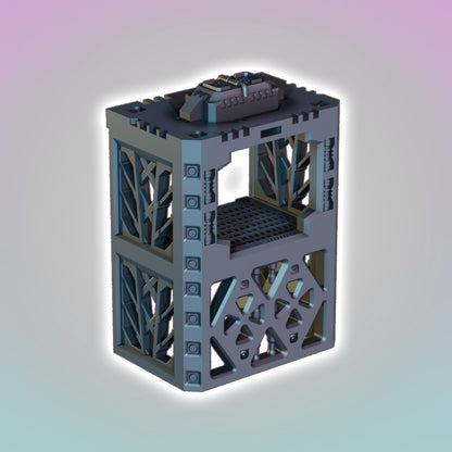 Flatline City: Second Wave - Industrial Elevator - Sci-Fi Grimdark Miniatures by Saucermen Studios, Wargame Scale 3D Printed