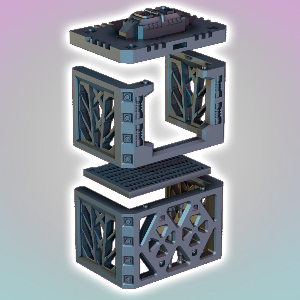 Flatline City: Second Wave - Industrial Elevator - Sci-Fi Grimdark Miniatures by Saucermen Studios, Wargame Scale 3D Printed - photo 4