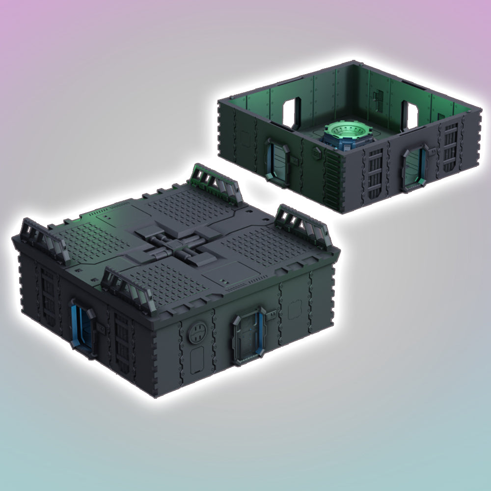 Objective Room 8x8 - Sci-Fi Grimdark Miniatures by Saucermen Studios, Wargame Scale 3D Printed