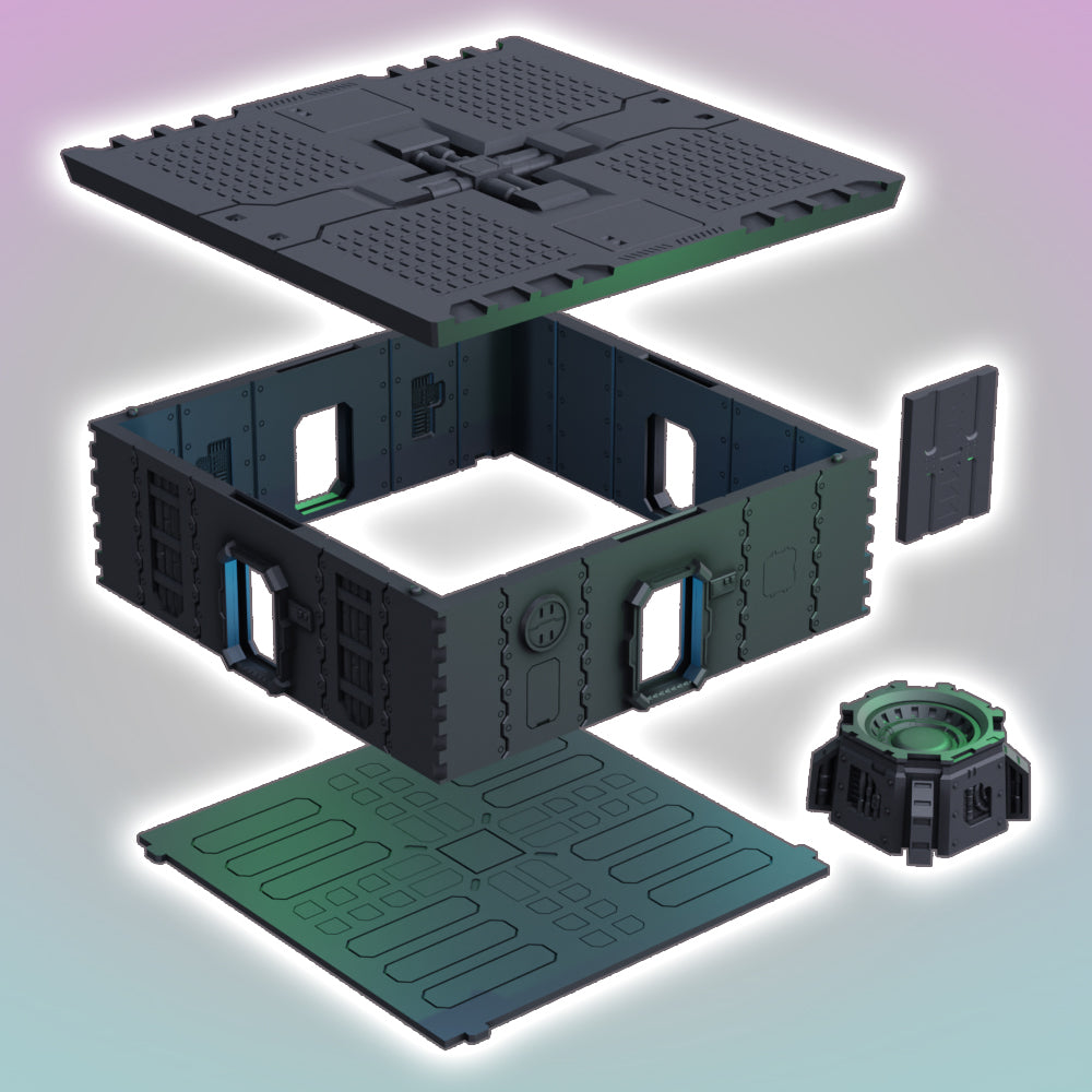Objective Room 8x8 - Sci-Fi Grimdark Miniatures by Saucermen Studios, Wargame Scale 3D Printed - photo 2
