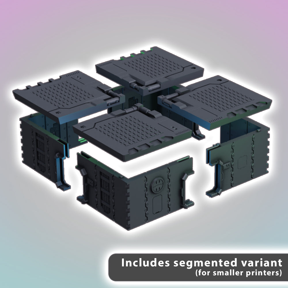 Objective Room 8x8 - Sci-Fi Grimdark Miniatures by Saucermen Studios, Wargame Scale 3D Printed - photo 3