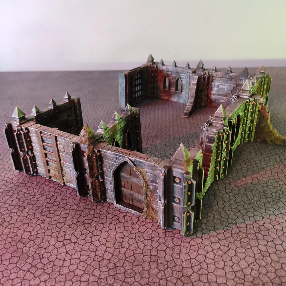 Dungeon Assault: Modular Walls – Base Set - Sci-Fi Grimdark Miniatures by Saucermen Studios, Wargame Scale 3D Printed - photo 3