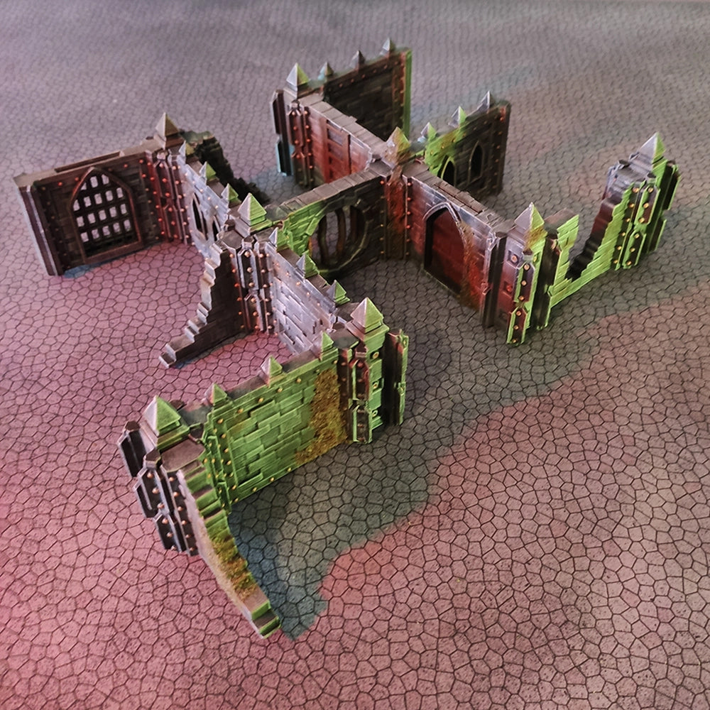 Dungeon Assault: Modular Walls – Base Set - Sci-Fi Grimdark Miniatures by Saucermen Studios, Wargame Scale 3D Printed - photo 4