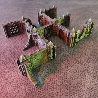 Dungeon Assault: Modular Walls – Base Set - Sci-Fi Grimdark Miniatures by Saucermen Studios, Wargame Scale 3D Printed - photo 4