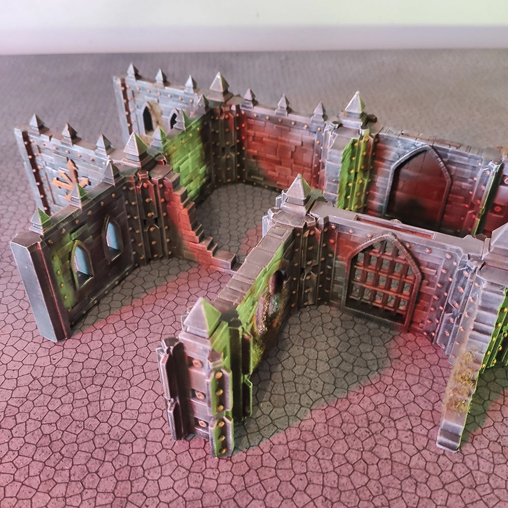 Dungeon Assault: Modular Walls – Base Set - Sci-Fi Grimdark Miniatures by Saucermen Studios, Wargame Scale 3D Printed - photo 9