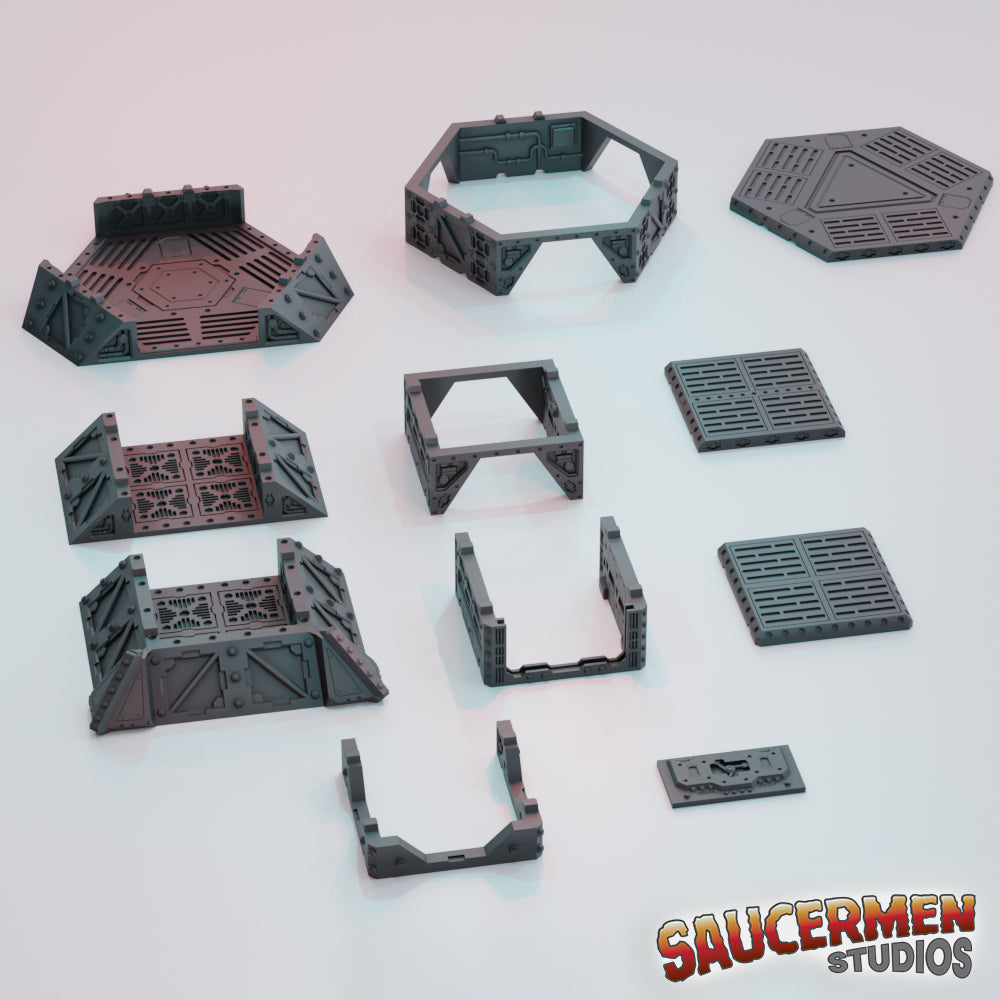 Trench Bunker Defences - Sci-Fi Grimdark Miniatures by Saucermen Studios, Wargame Scale 3D Printed - photo 2