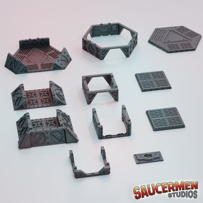 Trench Bunker Defences - Sci-Fi Grimdark Miniatures by Saucermen Studios, Wargame Scale 3D Printed - photo 2
