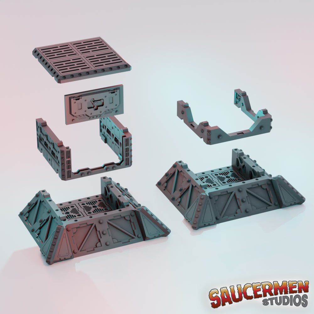 Trench Bunker Defences - Sci-Fi Grimdark Miniatures by Saucermen Studios, Wargame Scale 3D Printed - photo 4