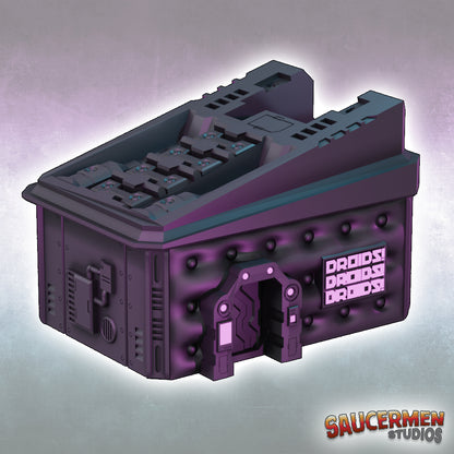 Flatline City – Droid Bar - Sci-Fi Grimdark Miniatures by Saucermen Studios, Wargame Scale 3D Printed