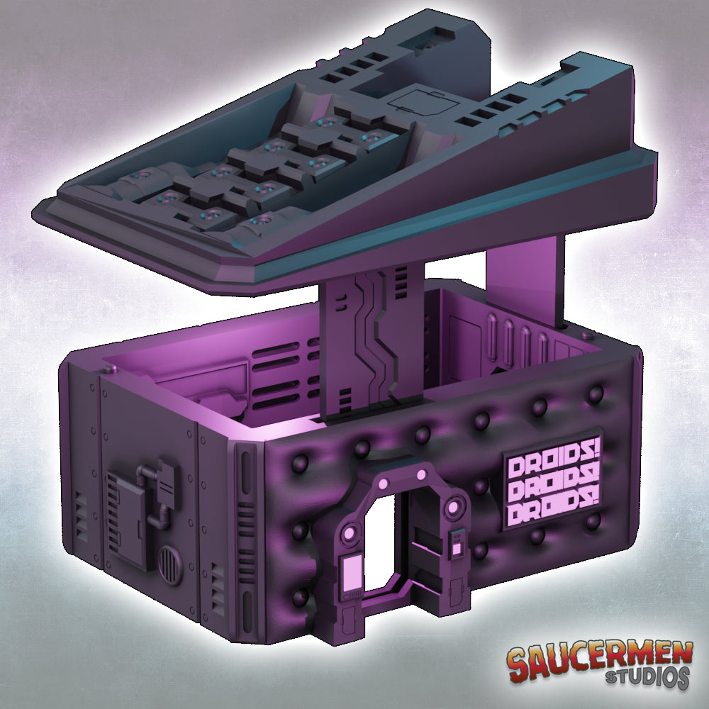 Flatline City – Droid Bar - Sci-Fi Grimdark Miniatures by Saucermen Studios, Wargame Scale 3D Printed - photo 2
