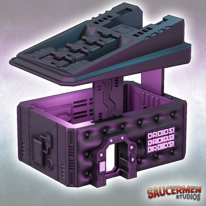 Flatline City – Droid Bar - Sci-Fi Grimdark Miniatures by Saucermen Studios, Wargame Scale 3D Printed - photo 2