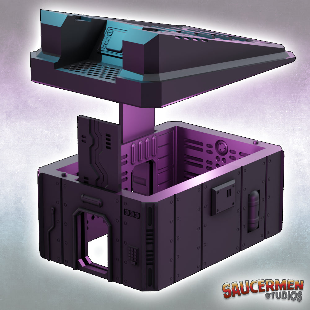 Flatline City – Droid Bar - Sci-Fi Grimdark Miniatures by Saucermen Studios, Wargame Scale 3D Printed - photo 3