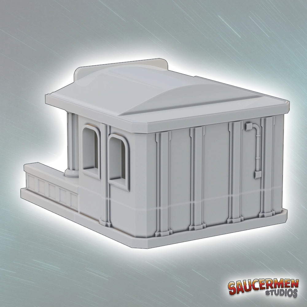 Modern Buildings – Courthouse - Sci-Fi Grimdark Miniatures by Saucermen Studios, Wargame Scale 3D Printed - photo 3