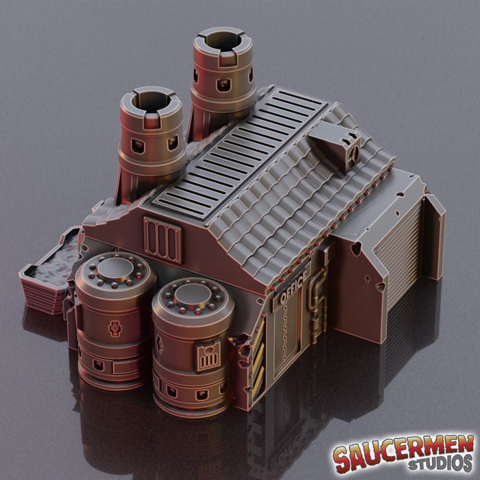 Pig Meat Factory Building - Sci-Fi Grimdark Miniatures by Saucermen Studios, Wargame Scale 3D Printed - photo 4