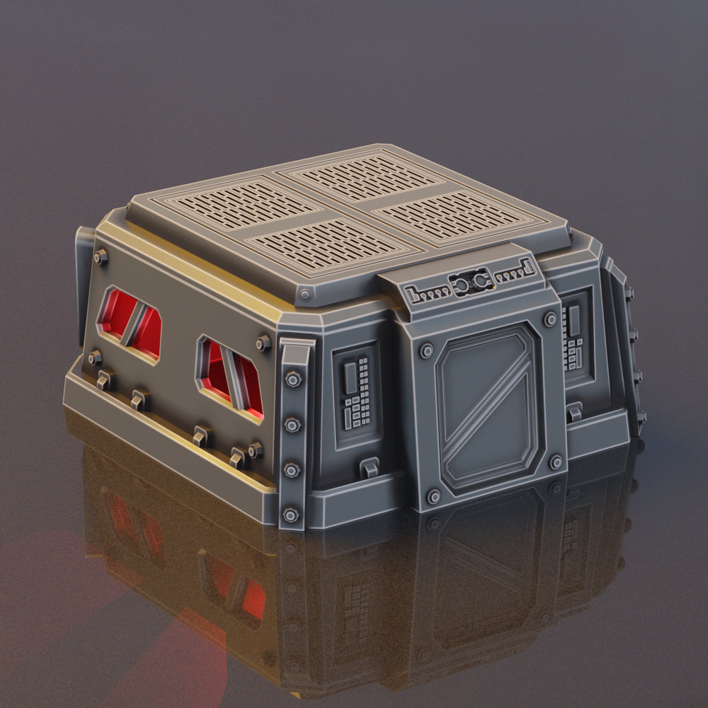 Defence Bunker - Sci-Fi Grimdark Miniatures by Saucermen Studios, Wargame Scale 3D Printed