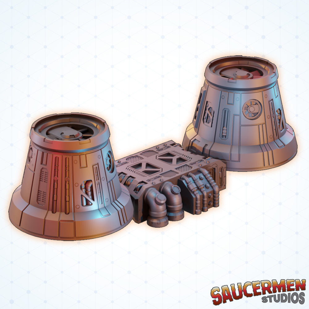 Refinery Platform - Sci-Fi Grimdark Miniatures by Saucermen Studios, Wargame Scale 3D Printed