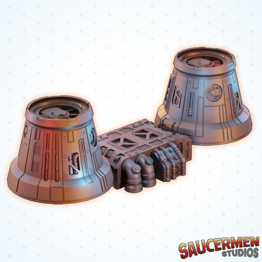 Refinery Platform - Sci-Fi Grimdark Miniatures by Saucermen Studios, Wargame Scale 3D Printed