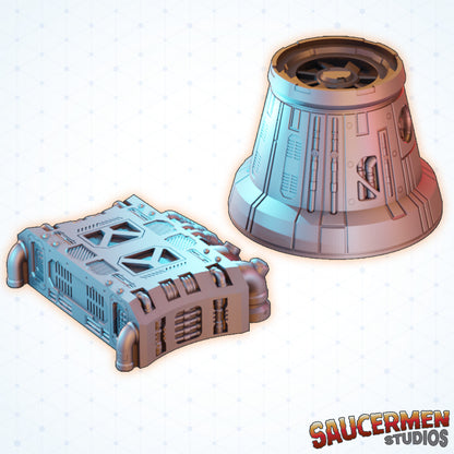 Refinery Platform - Sci-Fi Grimdark Miniatures by Saucermen Studios, Wargame Scale 3D Printed - photo 2