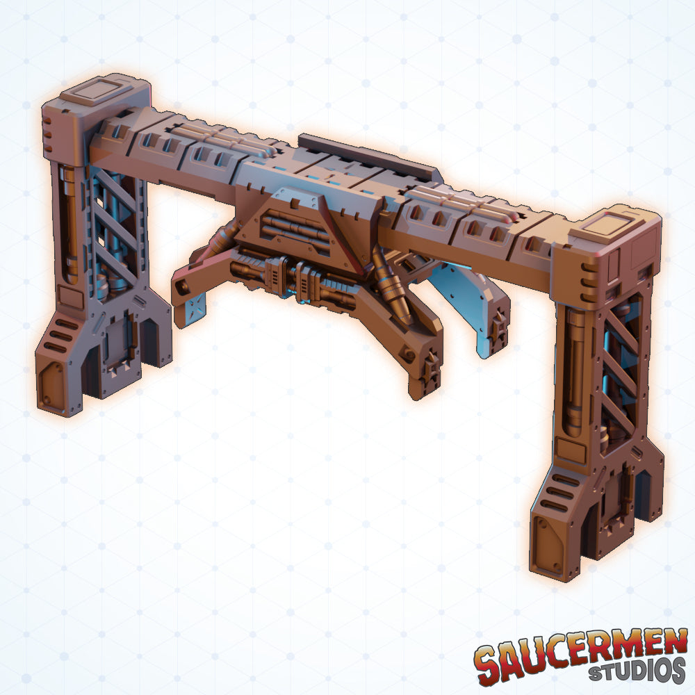 Gantry Crane - Sci-Fi Grimdark Miniatures by Saucermen Studios, Wargame Scale 3D Printed