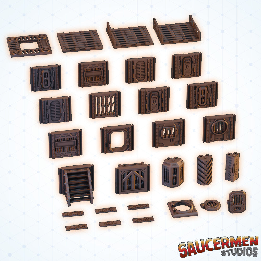 Prison Complex - Sci-Fi Grimdark Miniatures by Saucermen Studios, Wargame Scale 3D Printed - photo 3