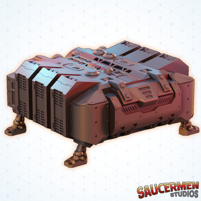 Prisoner Transport Ship - Sci-Fi Grimdark Miniatures by Saucermen Studios, Wargame Scale 3D Printed