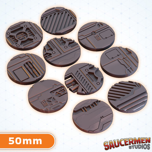 Mining Rig Bases 25-70mm BUNDLE - Sci-Fi Grimdark Miniatures by Saucermen Studios, Wargame Scale 3D Printed - photo 2