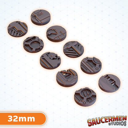 Mining Rig Bases 25-70mm BUNDLE - Sci-Fi Grimdark Miniatures by Saucermen Studios, Wargame Scale 3D Printed - photo 6