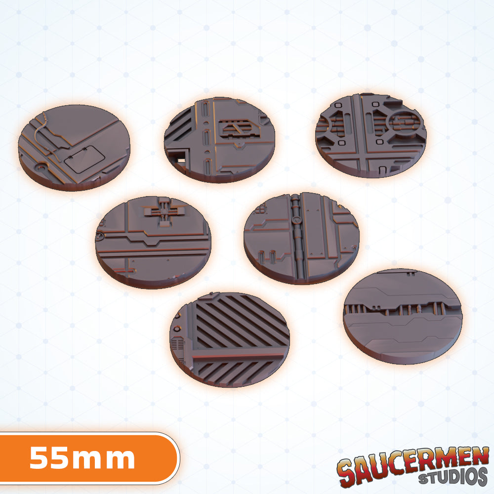 Mining Rig Bases 25-70mm BUNDLE - Sci-Fi Grimdark Miniatures by Saucermen Studios, Wargame Scale 3D Printed - photo 8