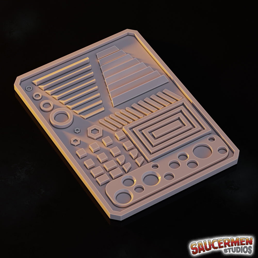 Texture Palette: Basic Shapes - Sci-Fi Grimdark Miniatures by Saucermen Studios, Wargame Scale 3D Printed