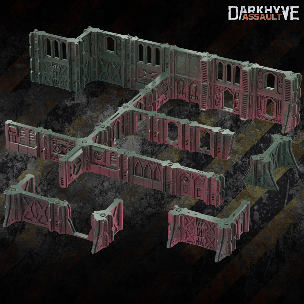 DarkHyve Assault – Gothic Tech Theme - Sci-Fi Grimdark Miniatures by Saucermen Studios, Wargame Scale 3D Printed