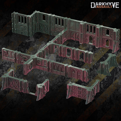 DarkHyve Assault – Gothic Tech Theme - Sci-Fi Grimdark Miniatures by Saucermen Studios, Wargame Scale 3D Printed